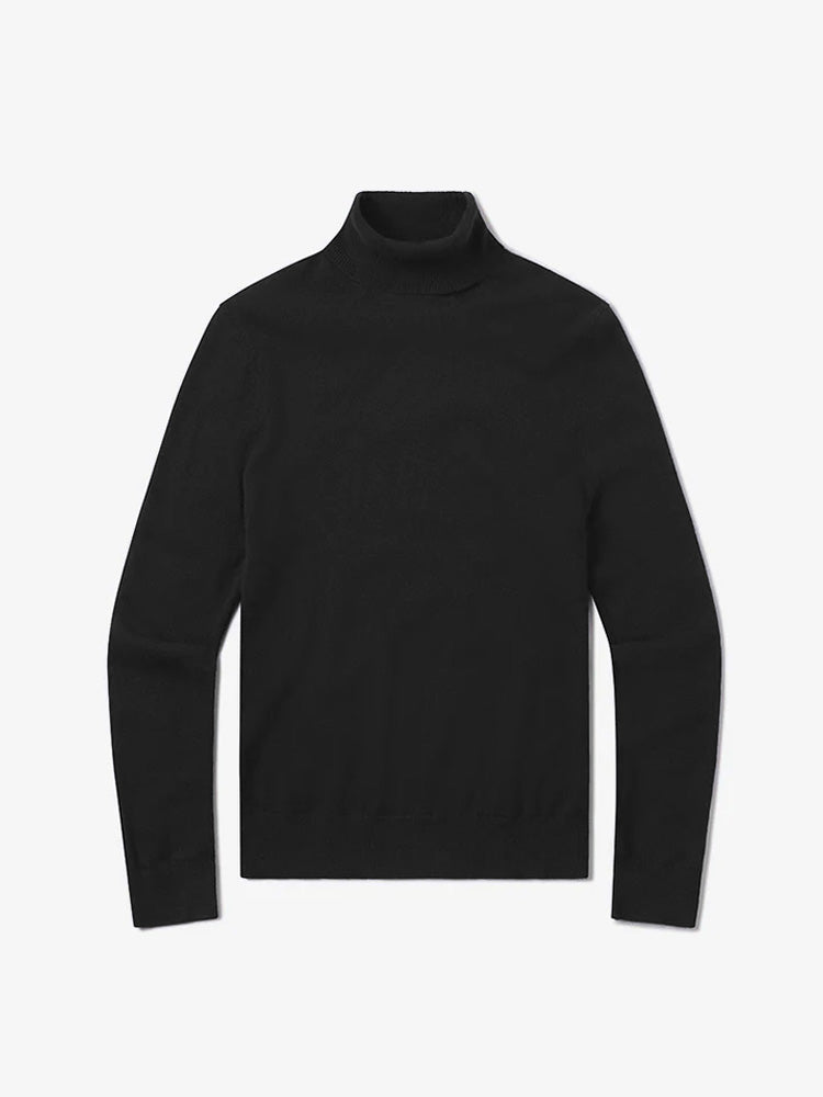 Women wearing Noir Cashmere Turtleneck Willow Sweater