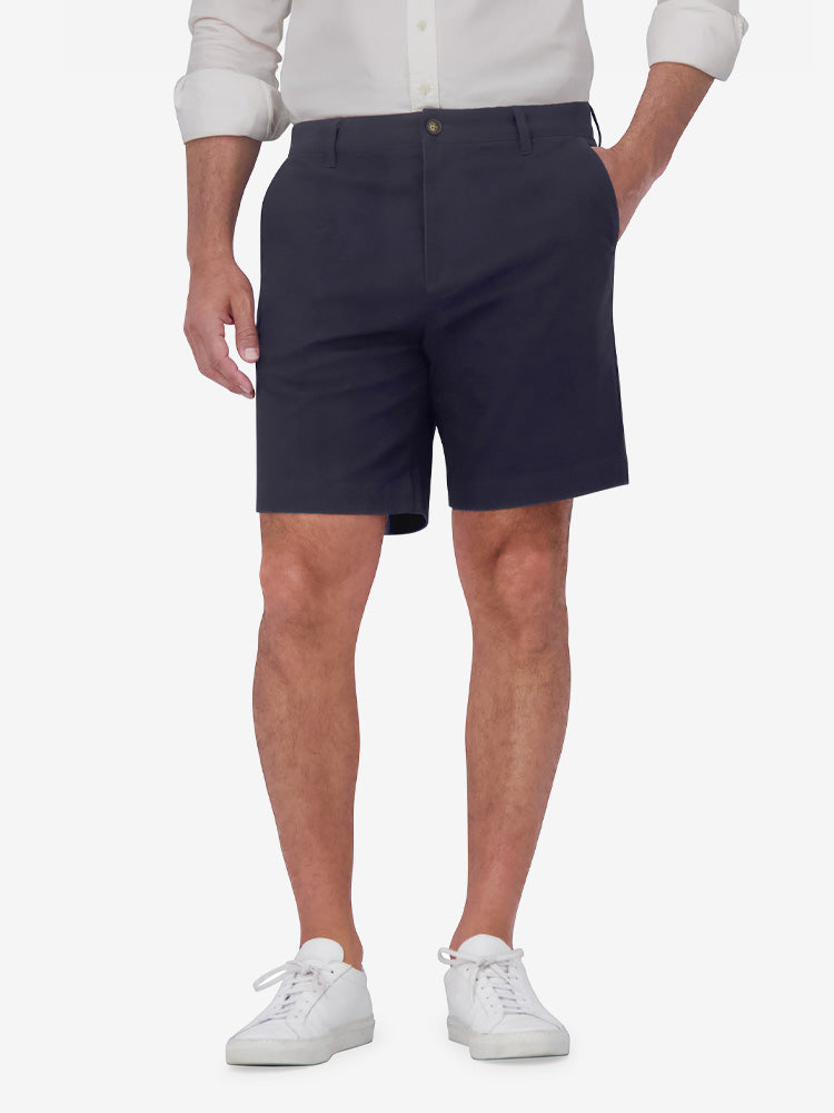 Men wearing Navy Stretch Chino Short