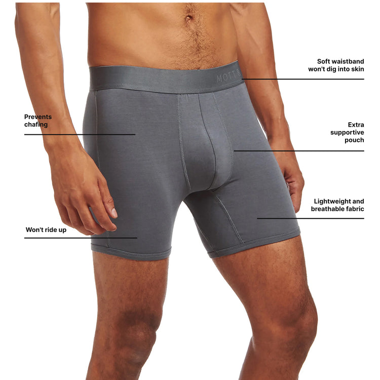 Men wearing Gris Second Skin Boxer Brief