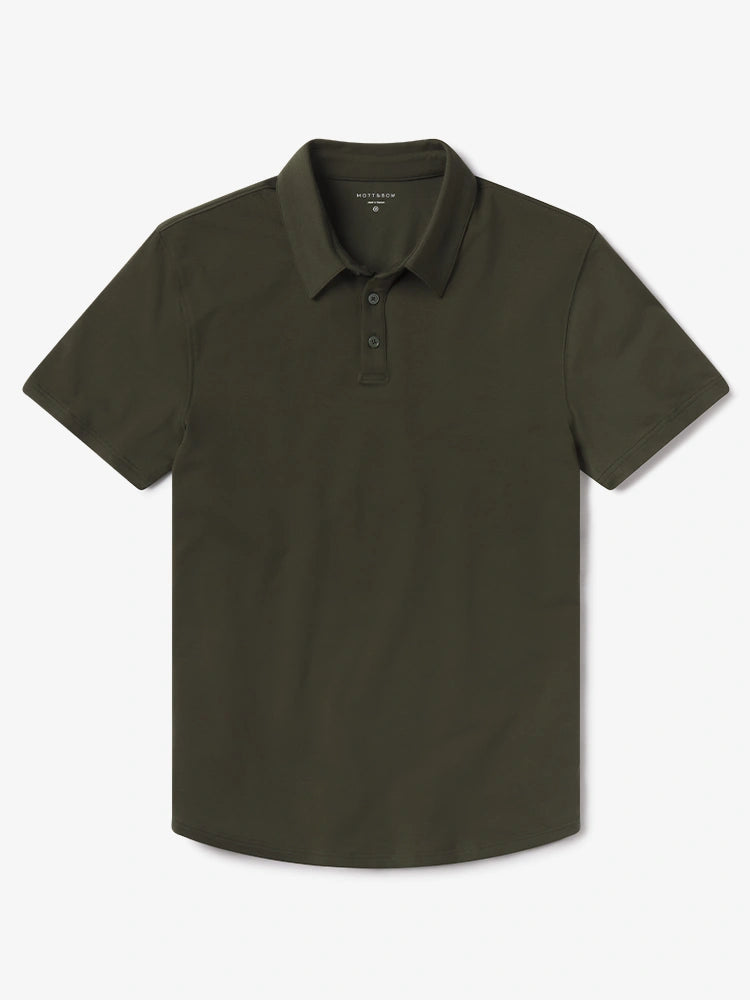 Men wearing Forest Green Luxe Performance Polo