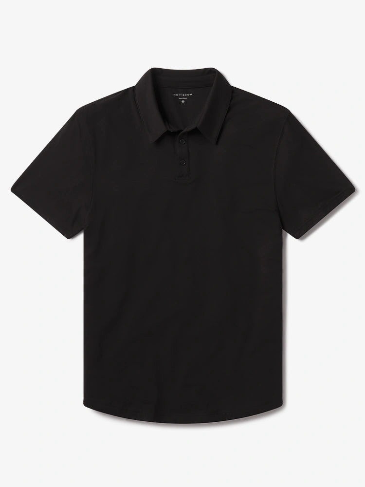 Men wearing Black Luxe Performance Polo