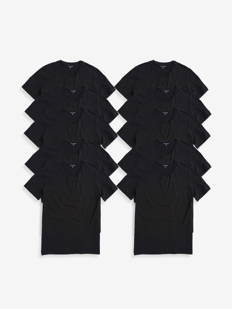 wearing Black Classic V-Neck Driggs 10-Pack Pre Order
