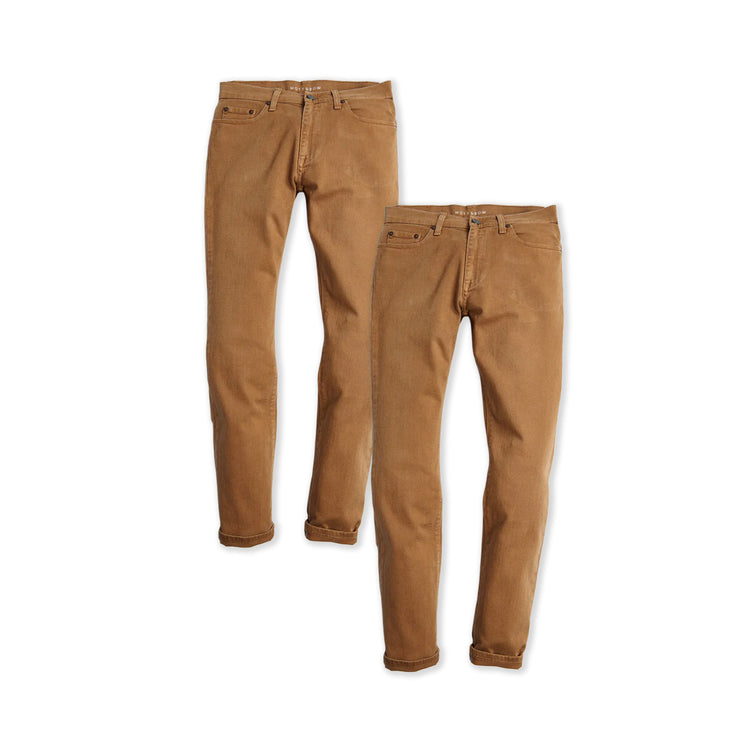 wearing Khaki Straight Mercer 2-Pack Jeans