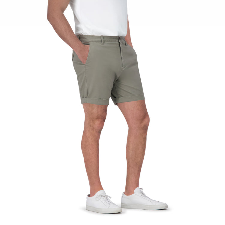 Men wearing Light Sage Stretch Chino Short