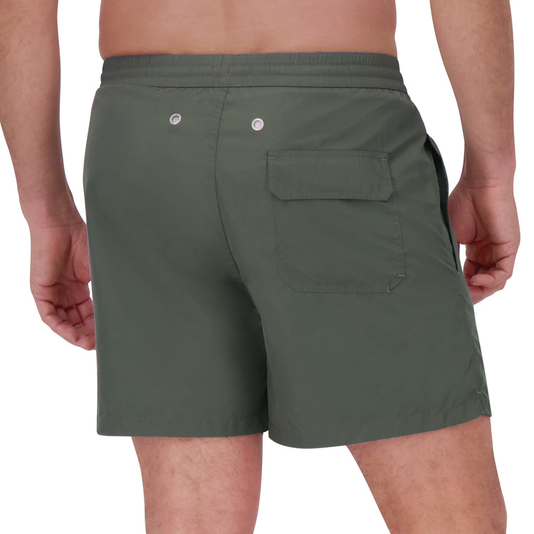 Men wearing Olive Swim Trunk