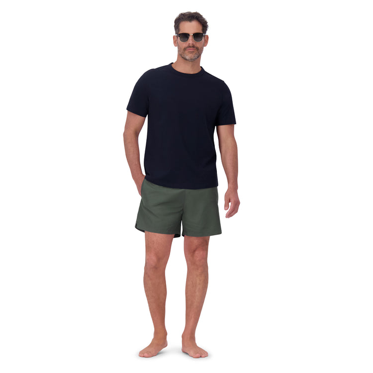 Men wearing Olive Swim Trunk