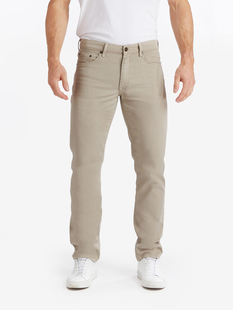 Men wearing Light Khaki Slim Mercer Jeans