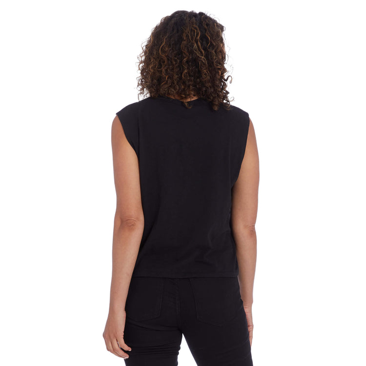 Women wearing Negro Relaxed Slub Tank