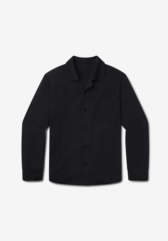 Men wearing Black Pajama Shirt