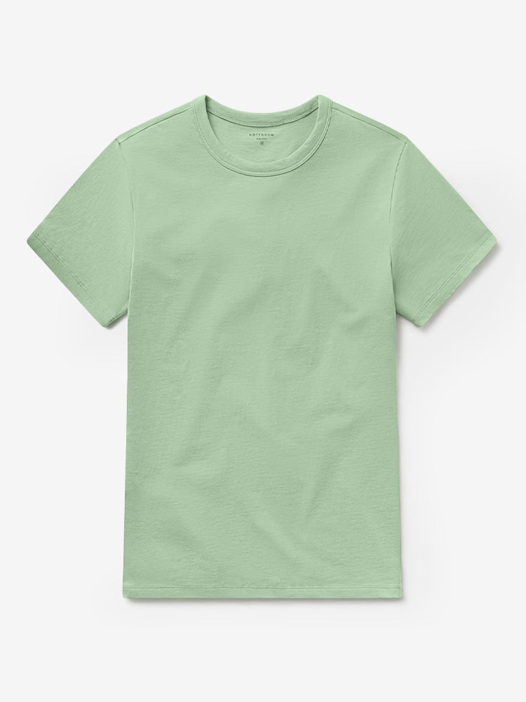 Men wearing Pistacho Classic Crew Driggs Tee
