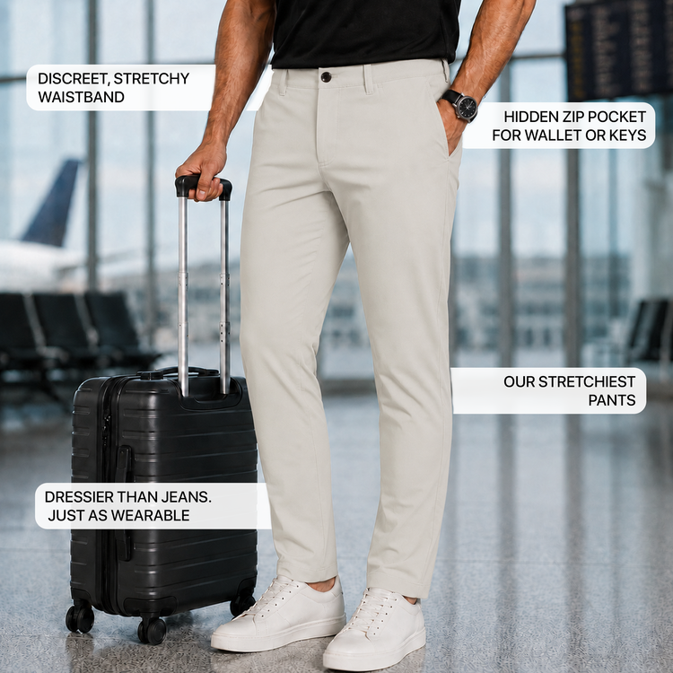 Men wearing Stone 5 Pocket Travel Pants