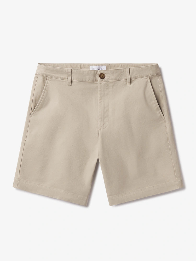 Men wearing Ecru Stretch Chino Short