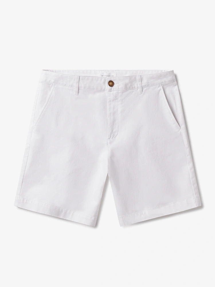 Men wearing White Stretch Chino Short