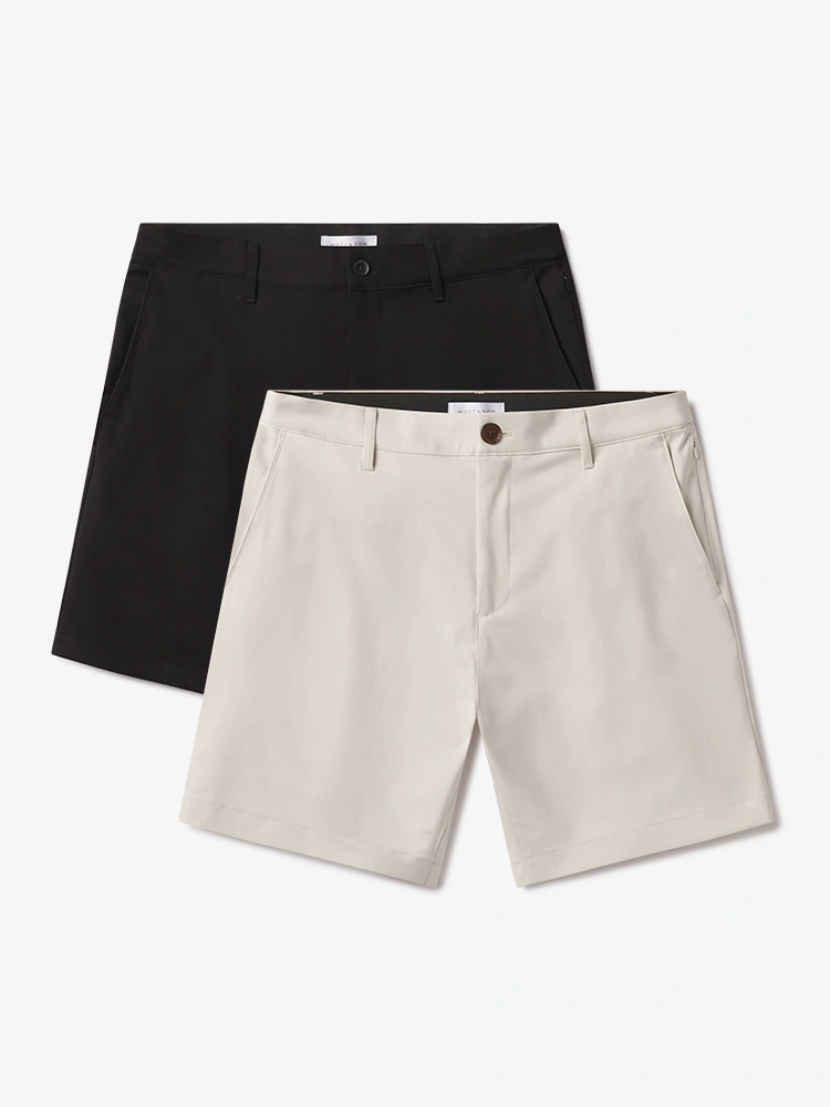 Men wearing Black/Stone Tech Short 2-Pack
