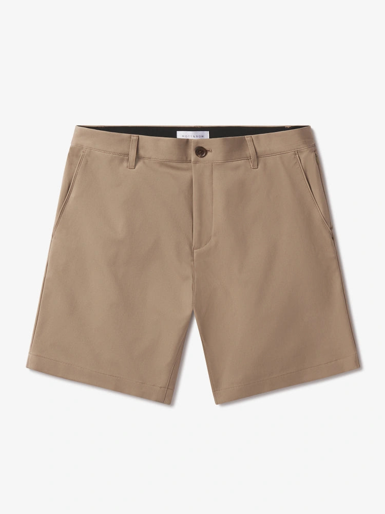 Men wearing Khaki Tech Shorts