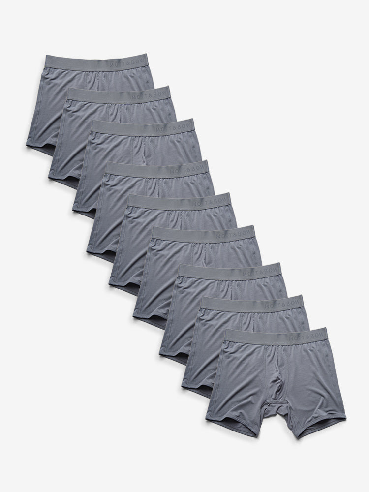 Men wearing Gray Boxer Brief 9-Pack