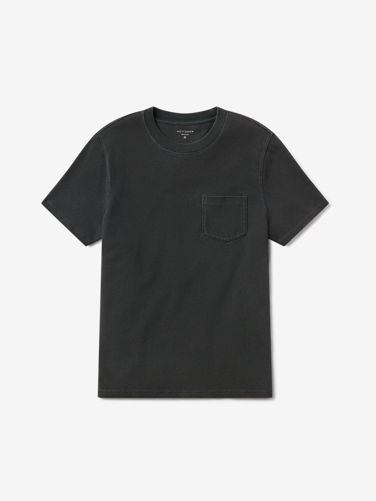 Men wearing Gris oscuro vintage Cotton Jersey One Pocket Tee