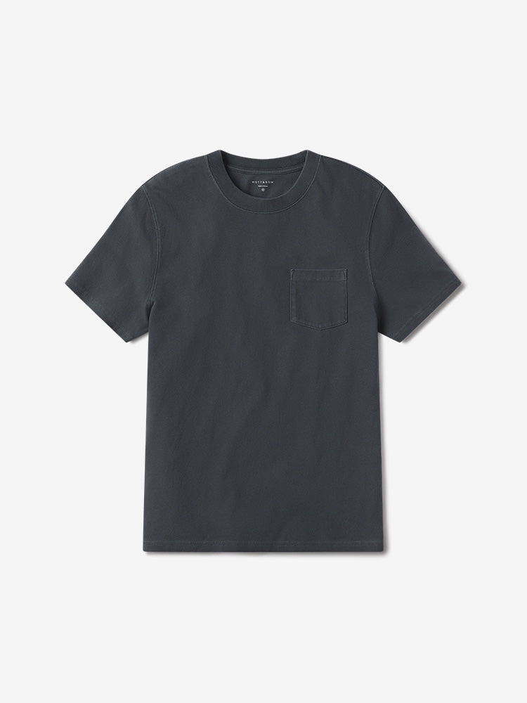 Men wearing Vintage Blue Ink Heritage Weighted Tee