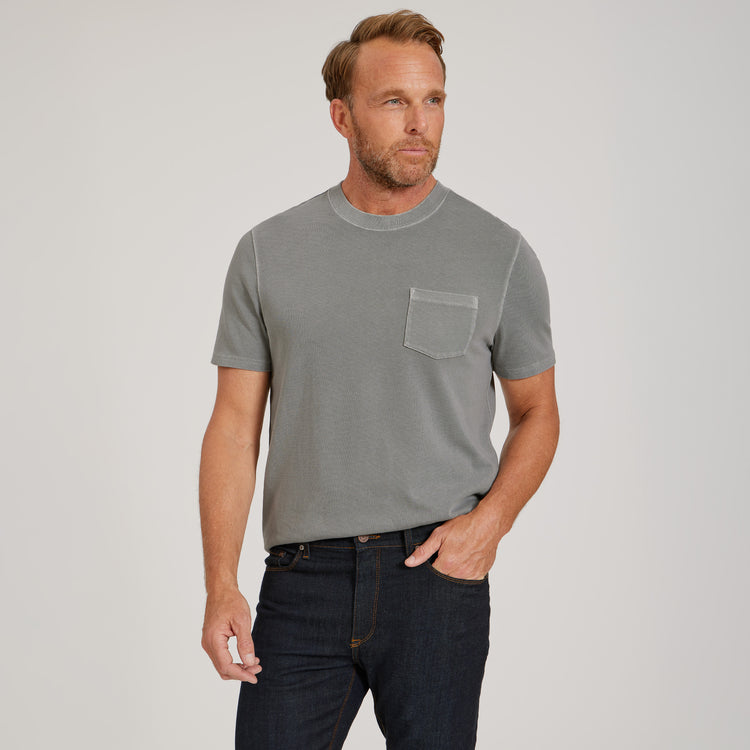 Men wearing Peltre vintage Heritage Weighted Tee