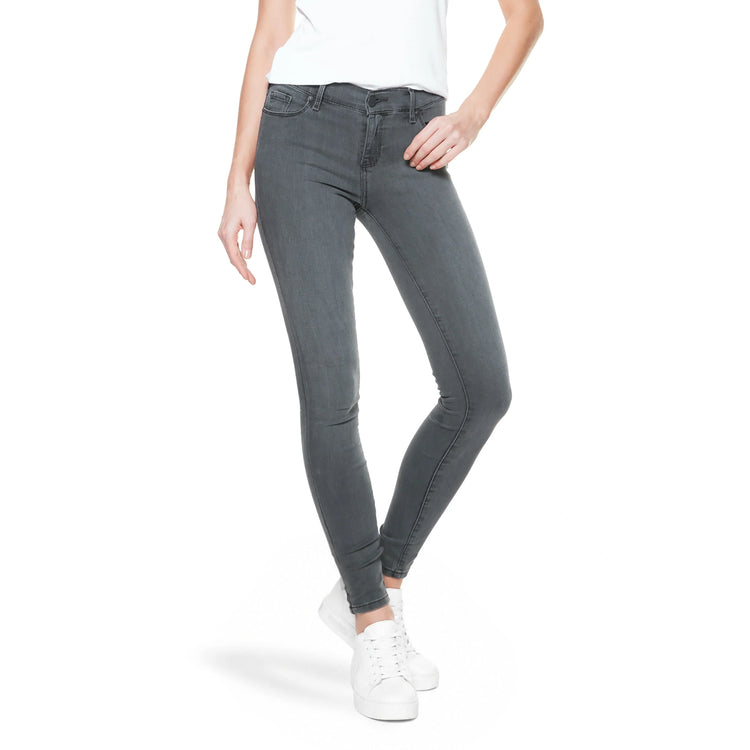 Women wearing Medium Gray Mid Rise Skinny Orchard Jeans