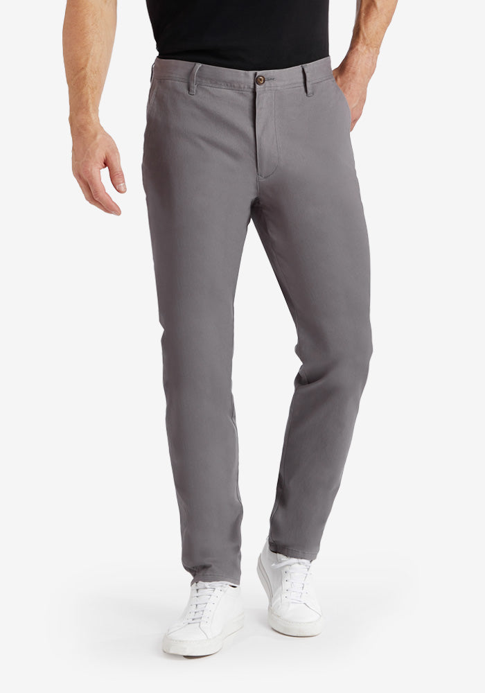 Men wearing Gray Everyday Comfort Slim Chino Pants