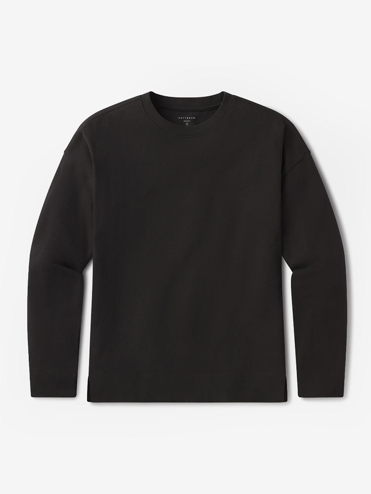 Women wearing Vintage Black Cotton Jersey Oversized Long Sleeve Tee