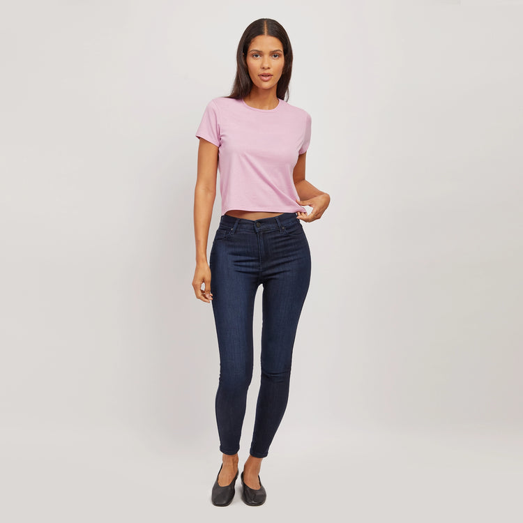 Women wearing Azul oscuro/medio High Rise Skinny Jane Jeans