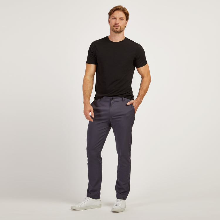 Men wearing Black Luxe Stretch Tee