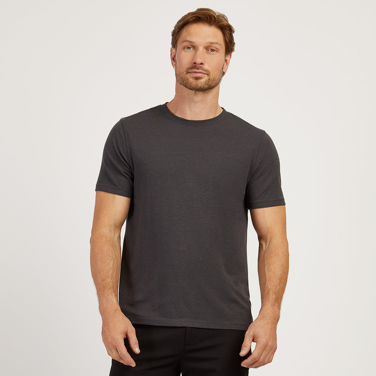 Men wearing Dark Gray Luxe Stretch Tee