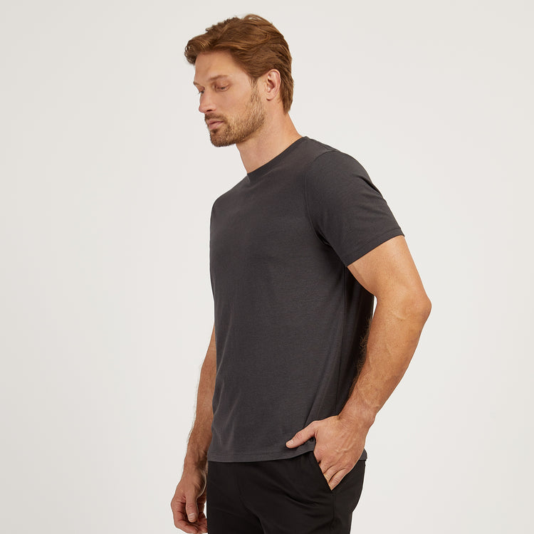 Men wearing Dark Gray Luxe Stretch Tee