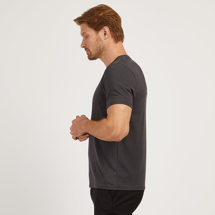 Men wearing Dark Gray Luxe Stretch Tee