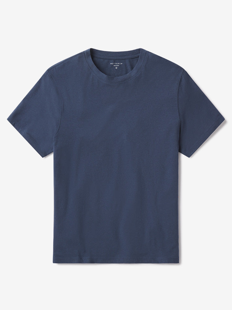 Men wearing Graphite Blue Luxe Stretch Tee