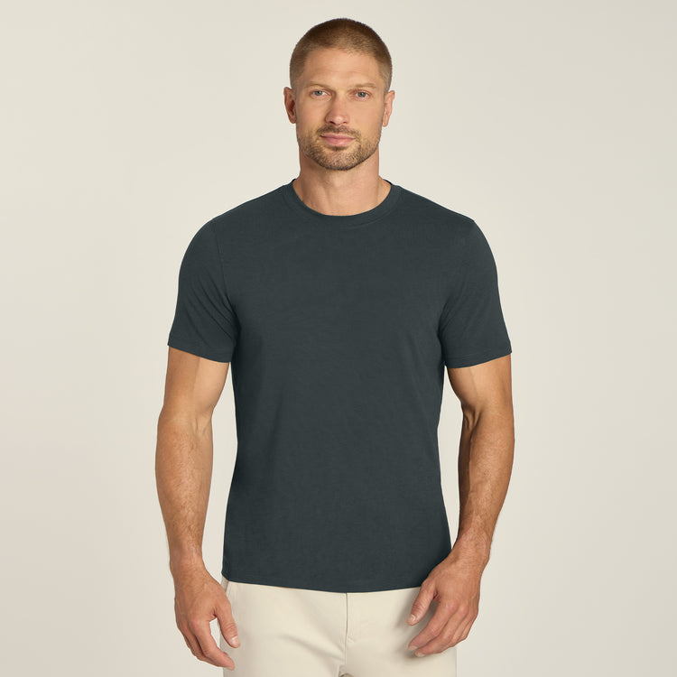 Men wearing Pine Luxe Stretch Tee