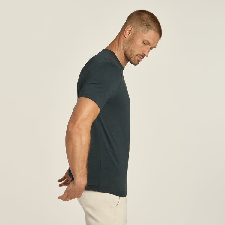 Men wearing Pine Luxe Stretch Tee