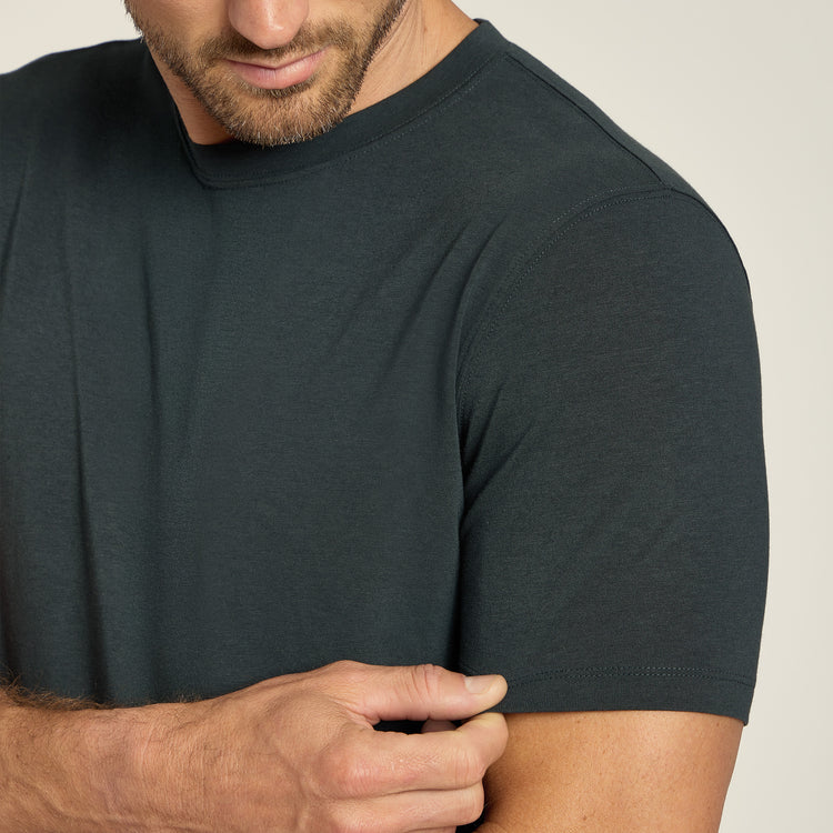 Men wearing Pine Luxe Stretch Tee