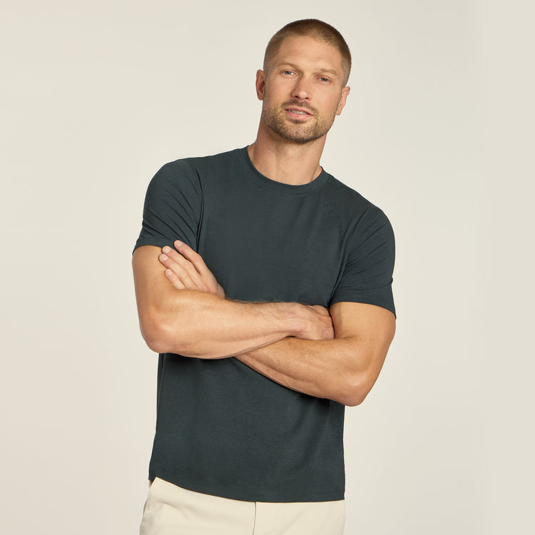 Men wearing Pine Luxe Stretch Tee