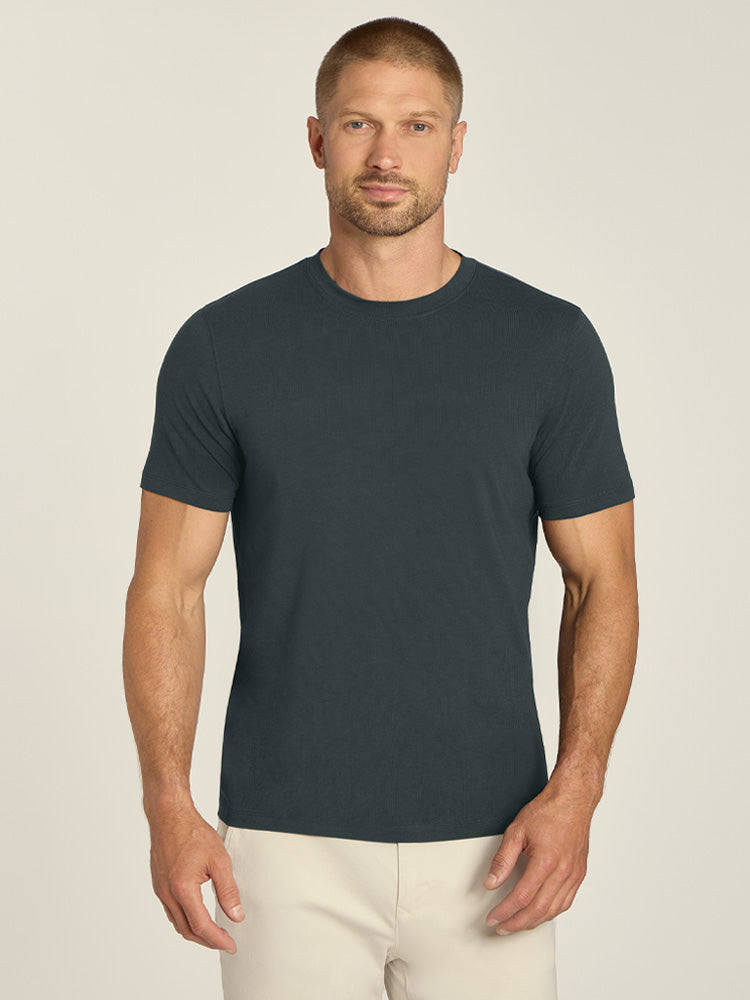 Men wearing Pine Luxe Stretch Tee