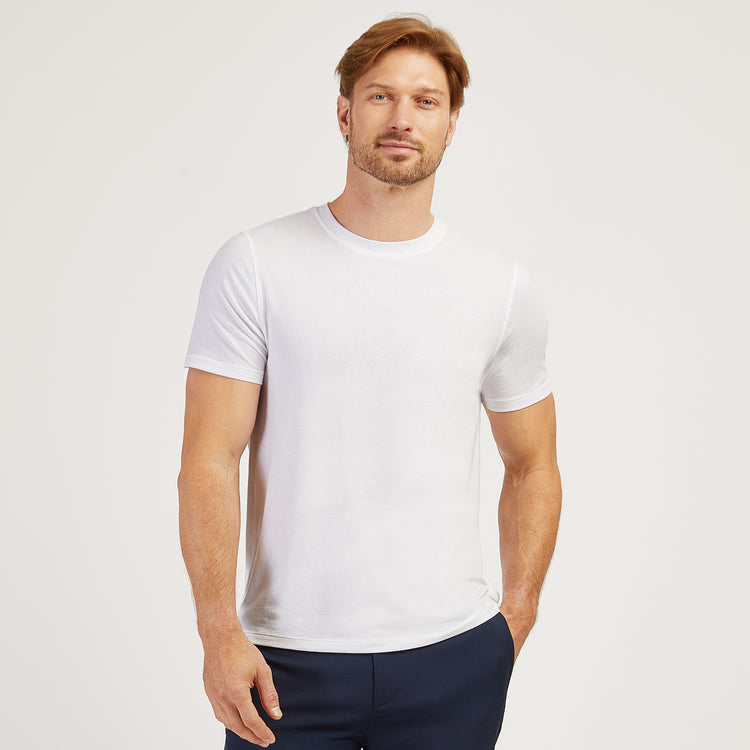 Men wearing Blanco Luxe Stretch Tee