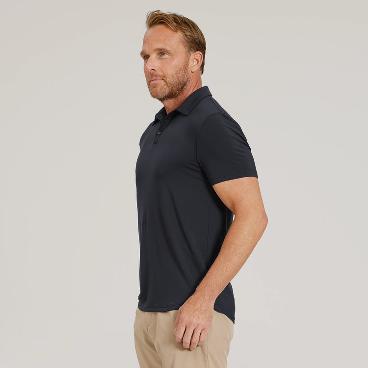 Men wearing Azul marino Luxe Performance Polo
