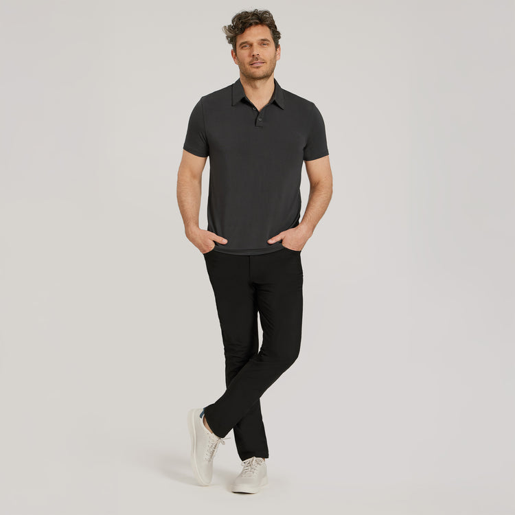 Men wearing Black 5 Pocket Travel Pants