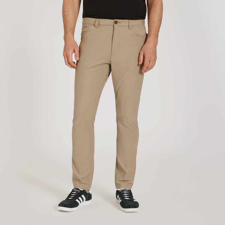 Men wearing Khaki 5 Pocket Travel Pants