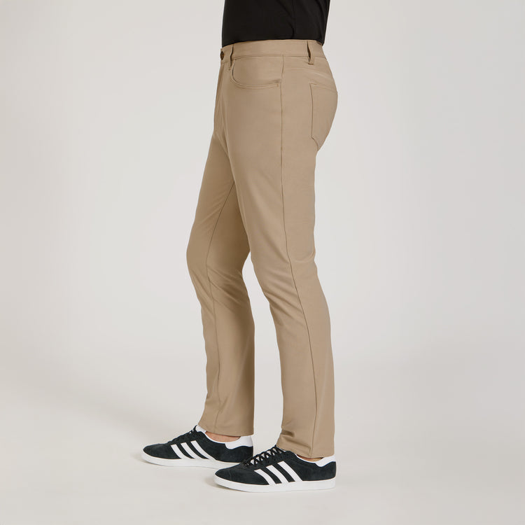 Men wearing Khaki 5 Pocket Travel Pants