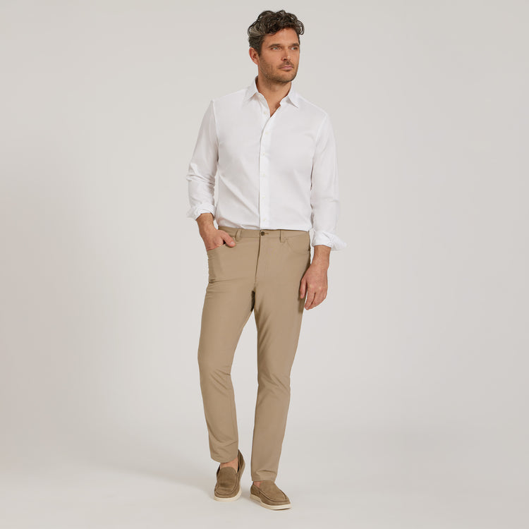 Men wearing Khaki 5 Pocket Travel Pants