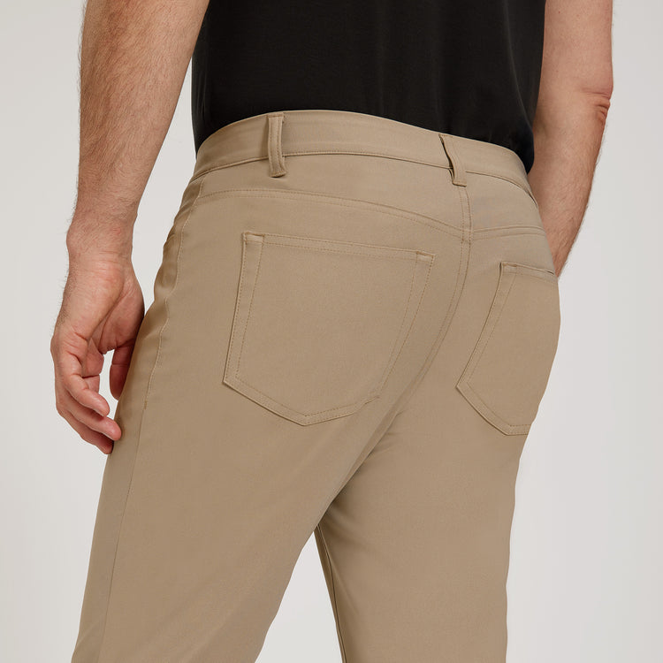 Men wearing Khaki 5 Pocket Travel Pants