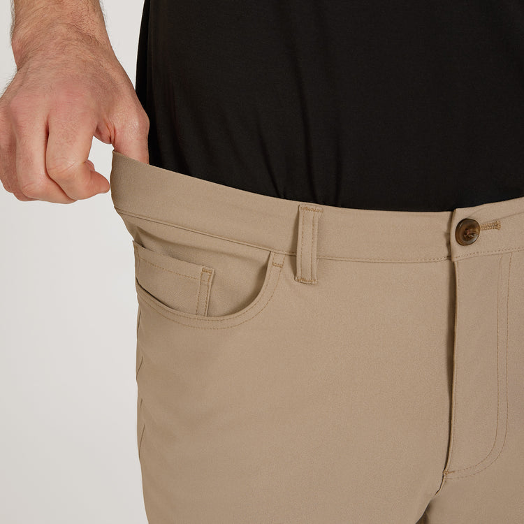 Men wearing Khaki 5 Pocket Travel Pants