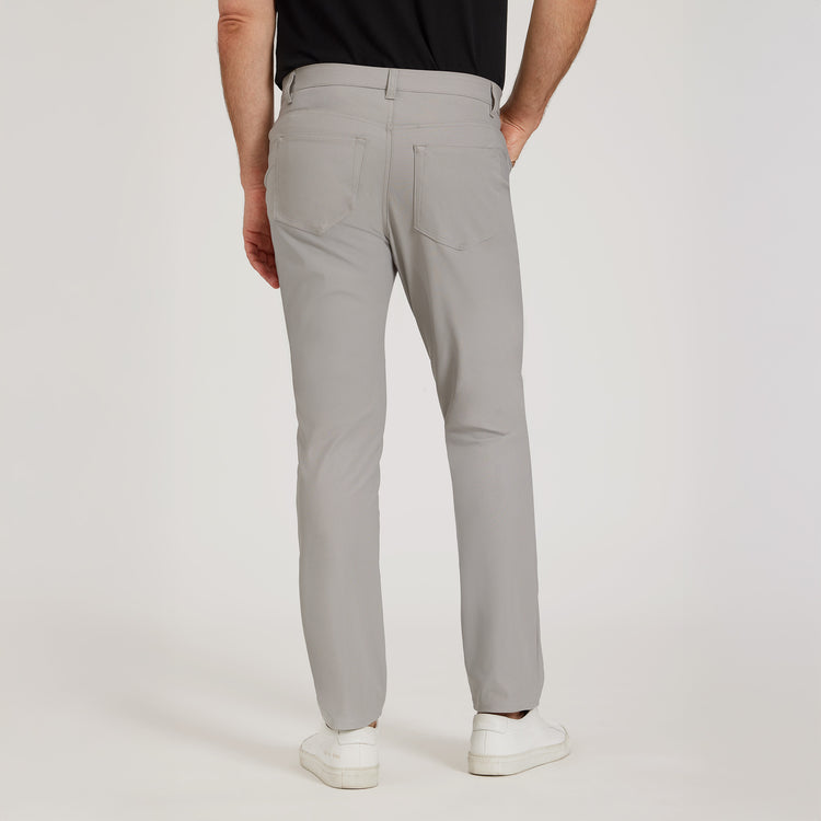 Men wearing Silver 5 Pocket Travel Pants