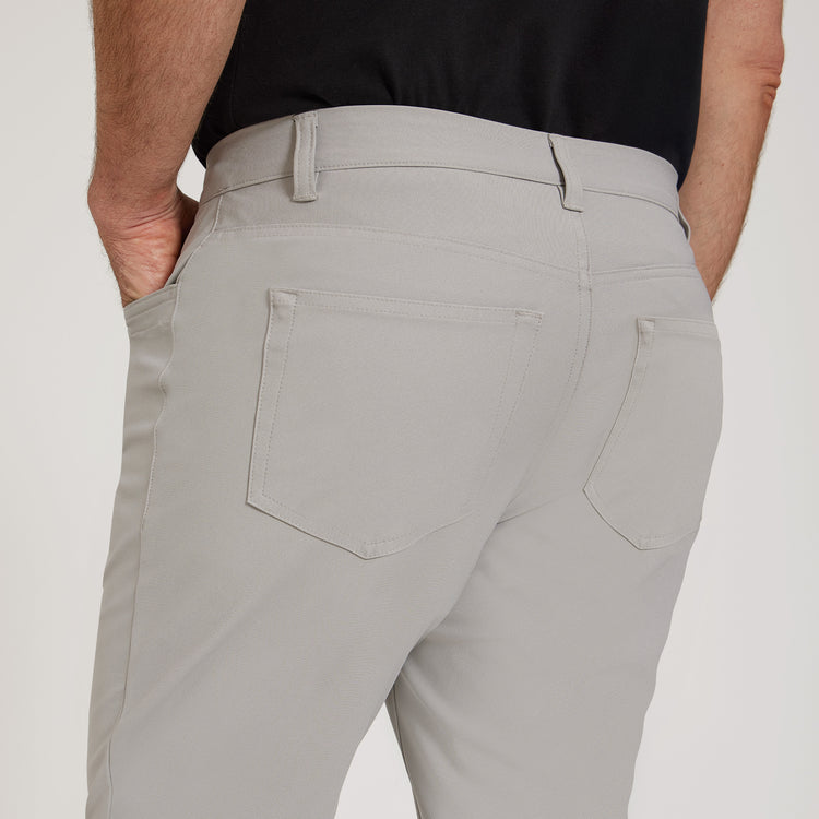 Men wearing Silver 5 Pocket Travel Pants