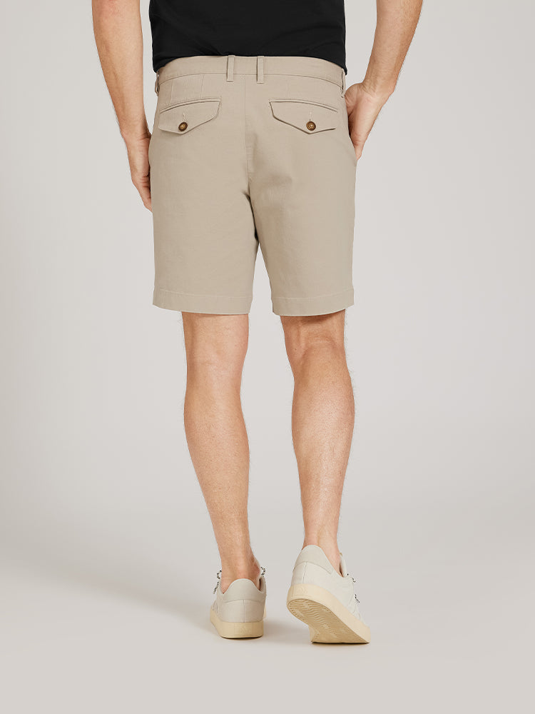 Men wearing Ecru Stretch Chino Short
