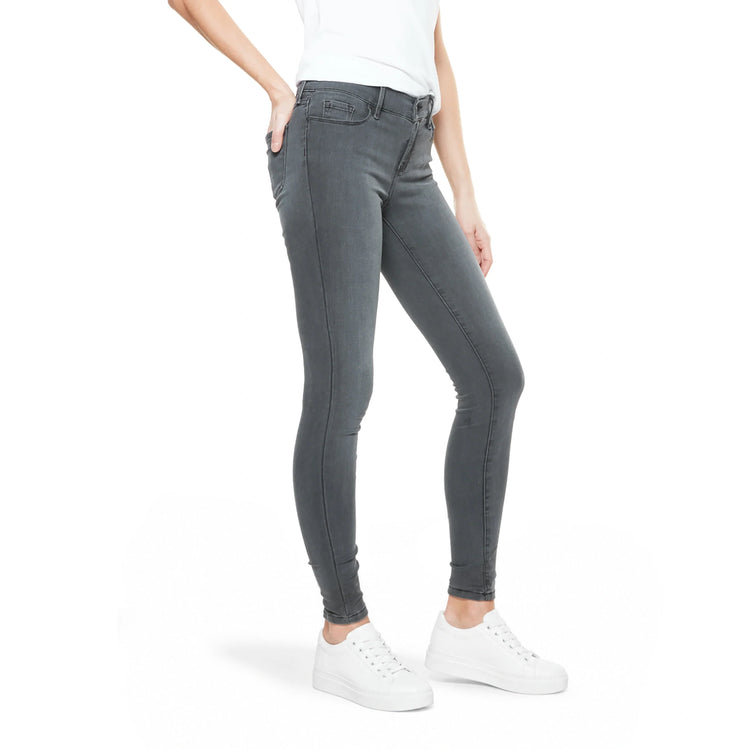 Women wearing Medium Gray Mid Rise Skinny Orchard Jeans