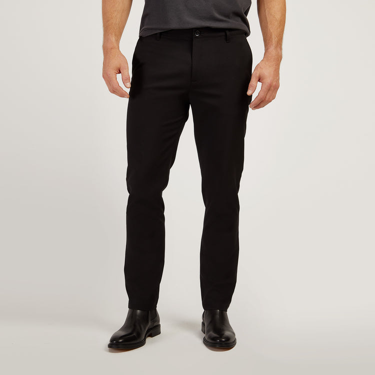Men wearing Black Slim Tech Pants